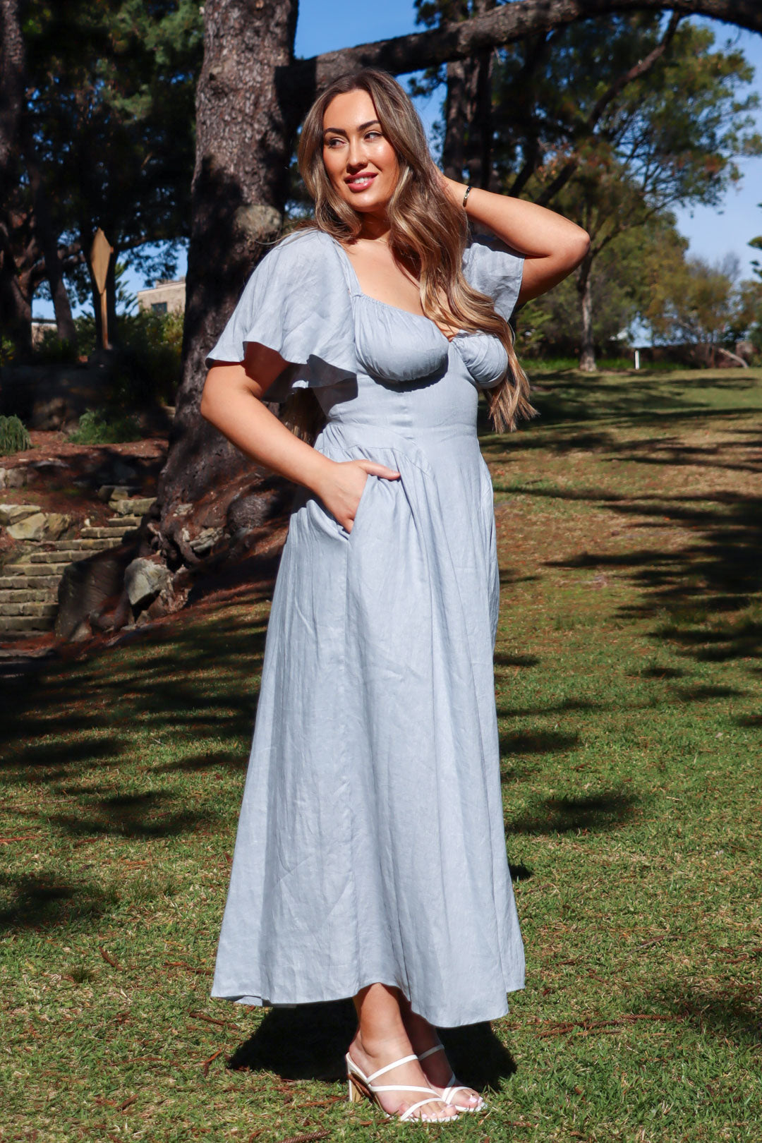 Bridgette Soft Blue Dress