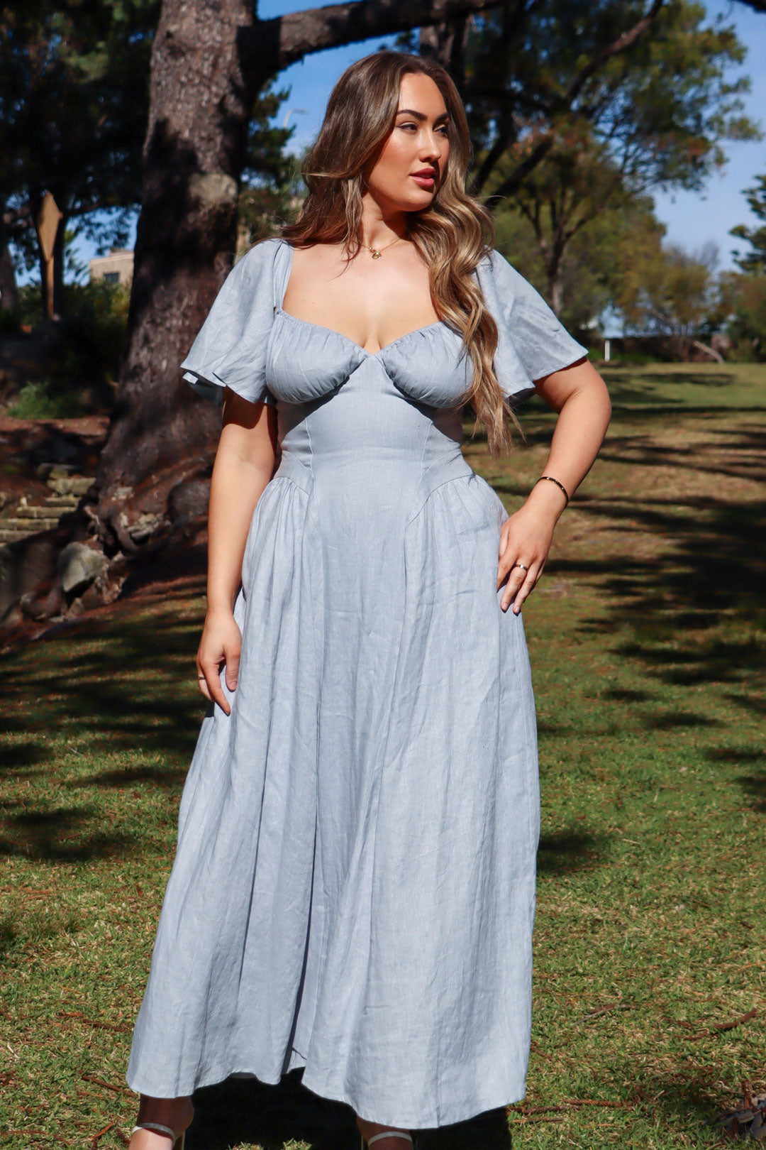 Bridgette Soft Blue Dress