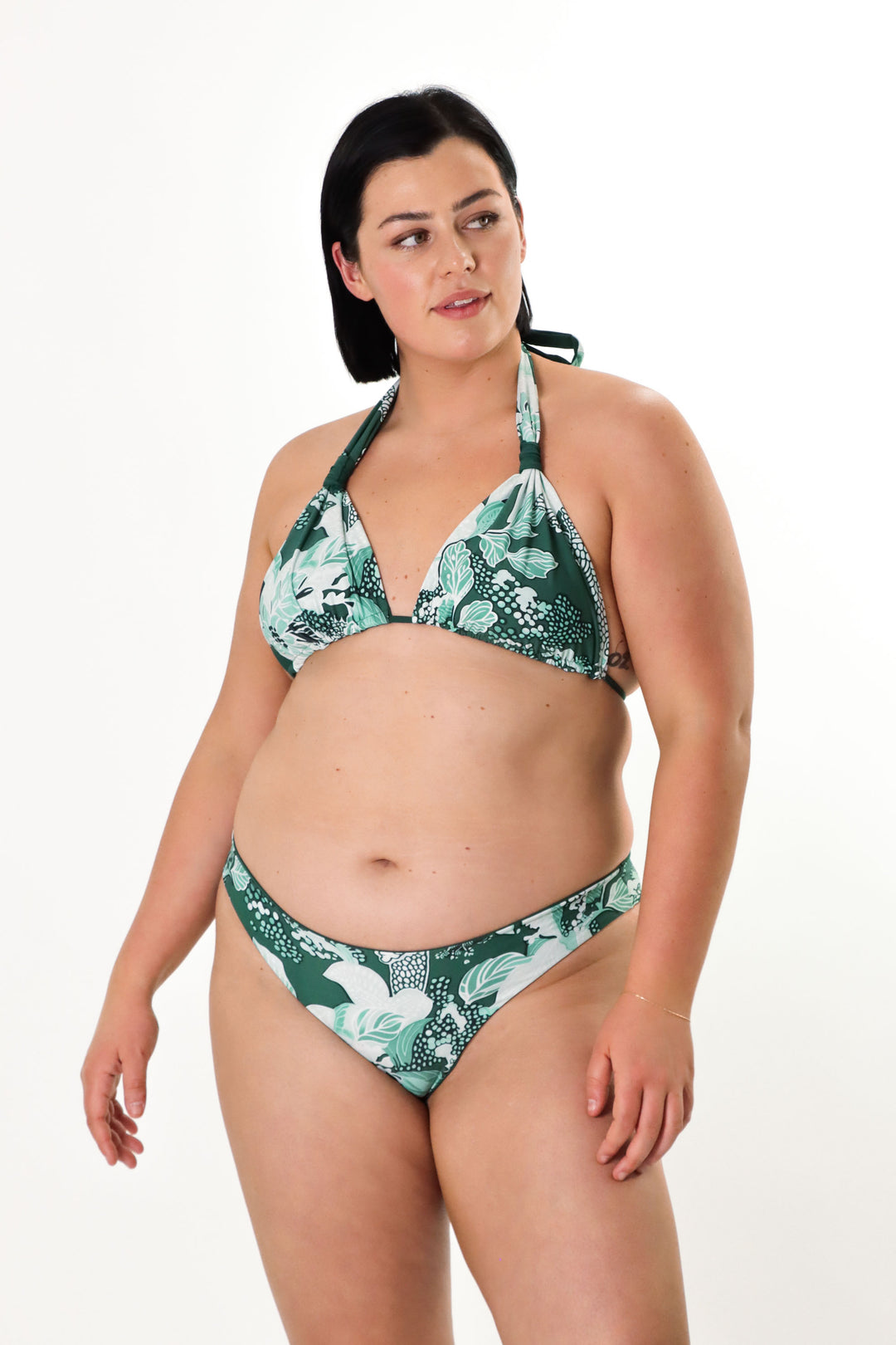 Sasha Reversible Bikini Bottom - Jungle / Forest Green