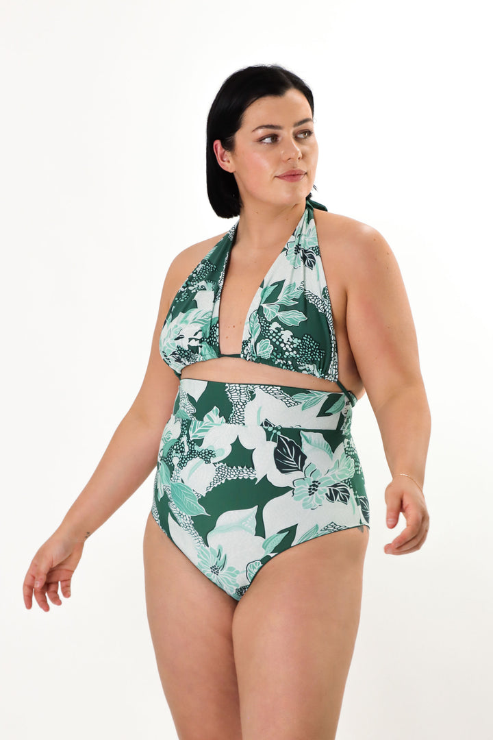 Tamara Reversible Bikini Bottom - Jungle / Forest Green