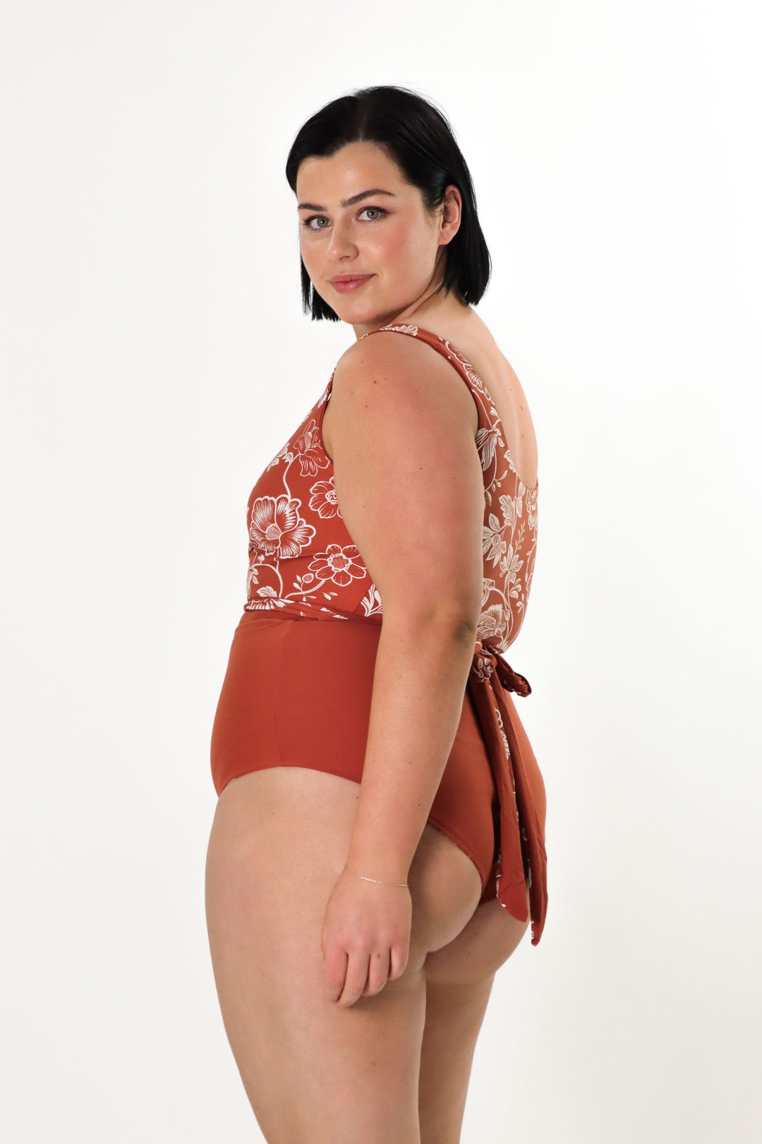 Tamara Reversible Bikini Bottom - Chintz / Burnt Sienna