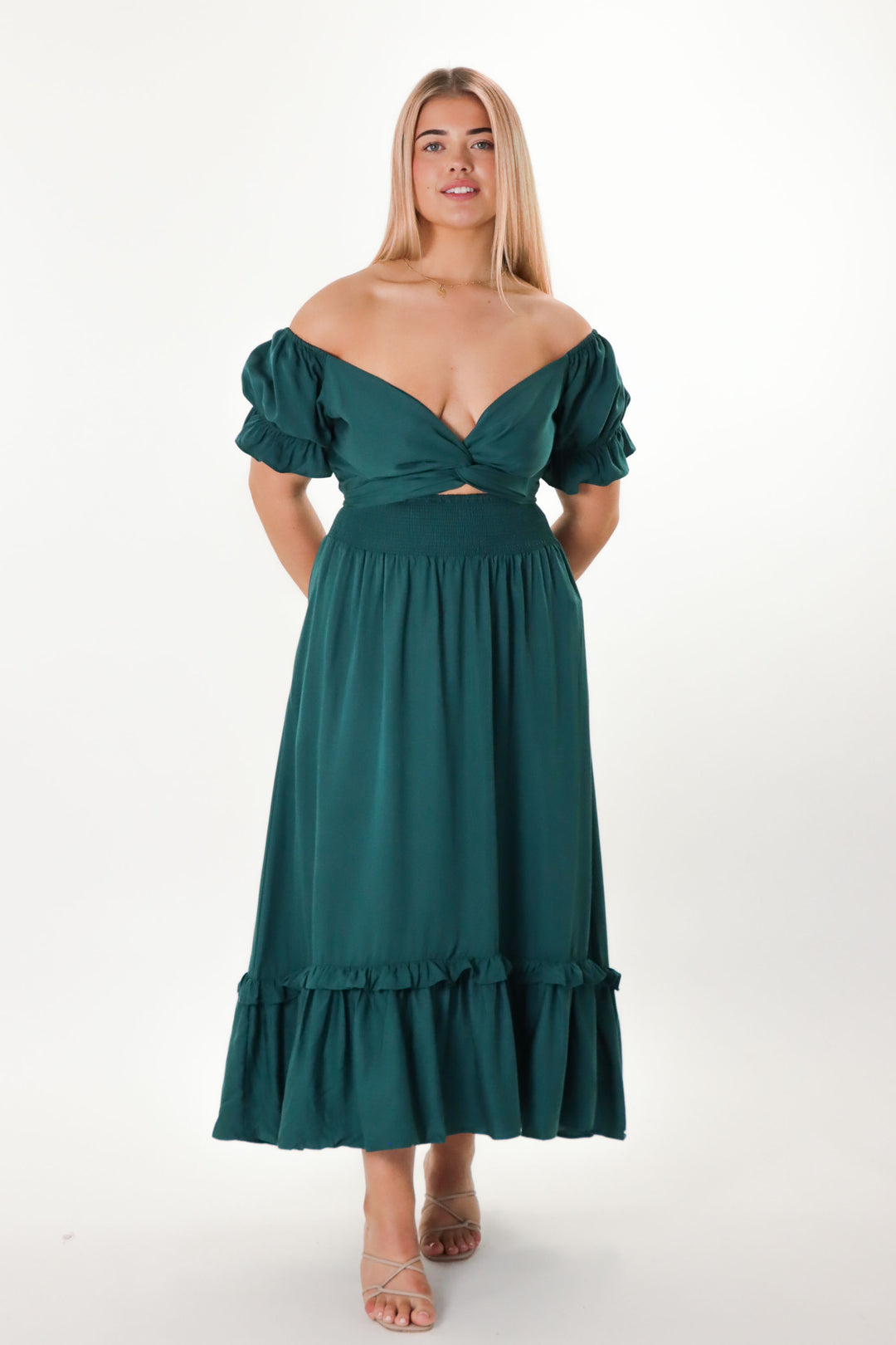 Marianne Emerald Dress - Tencel