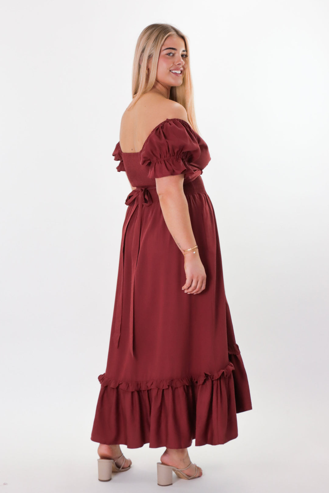 Marianne Wine Dress - Tencel