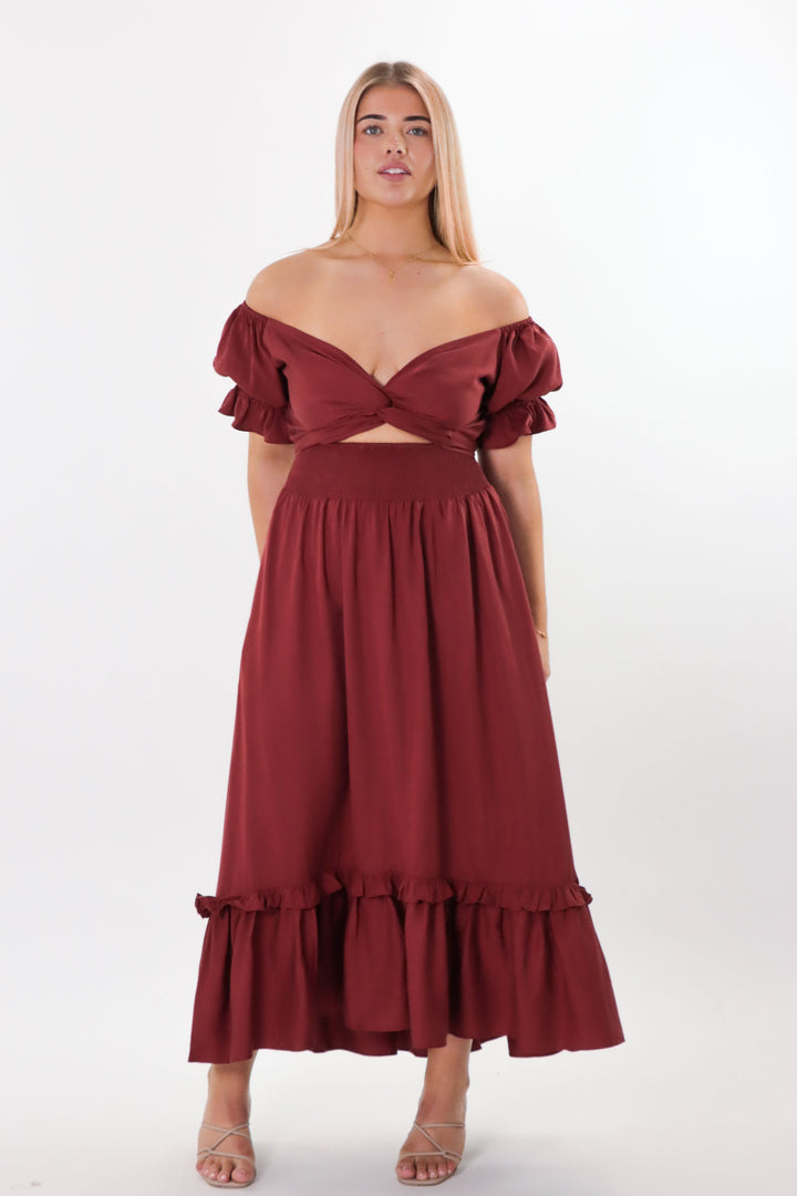 Marianne Wine Dress - Tencel