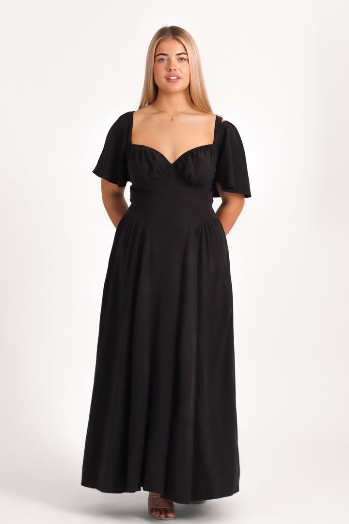 Bridgette Charcoal Black Dress