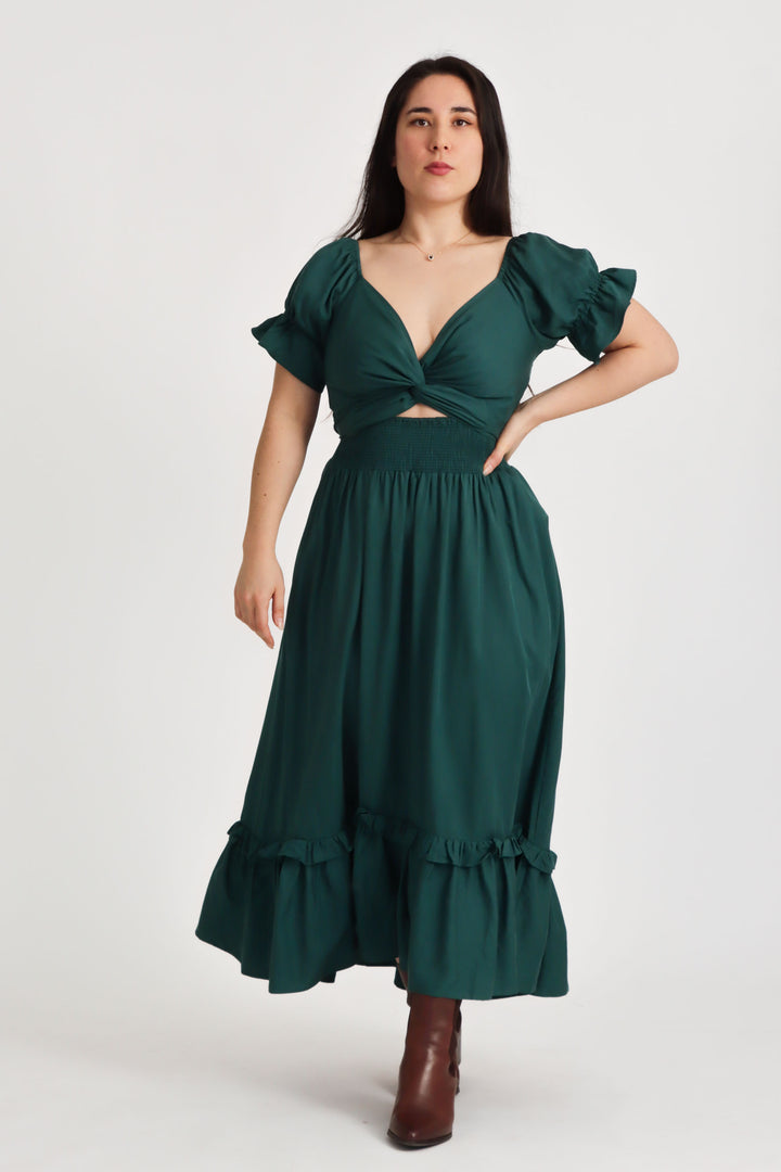 Marianne Emerald Dress - Tencel