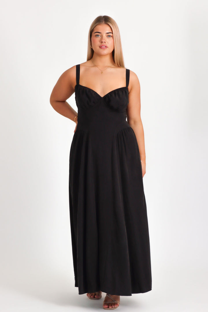 Bridgette Charcoal Black Dress