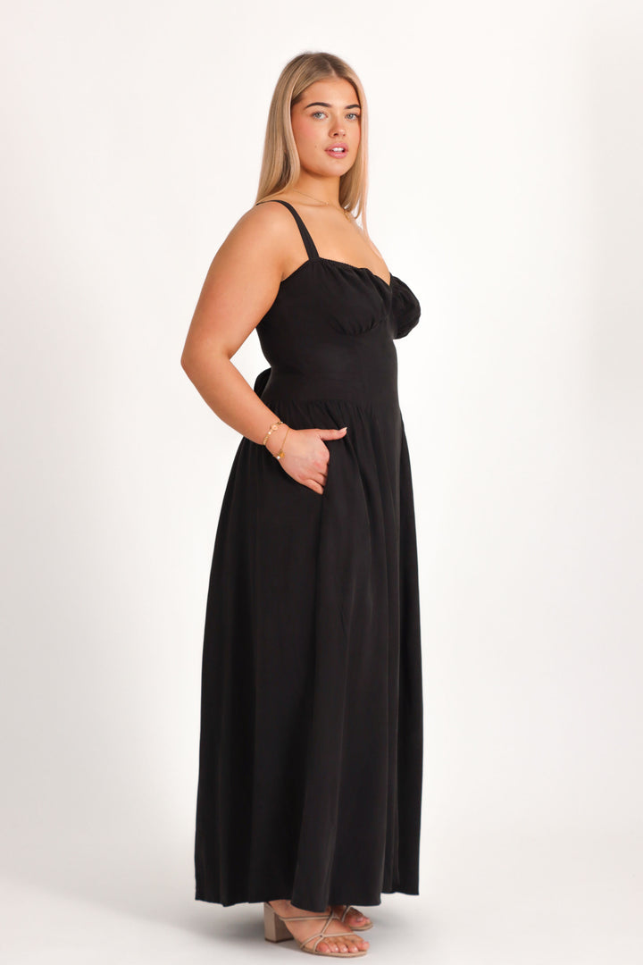 Bridgette Charcoal Black Dress