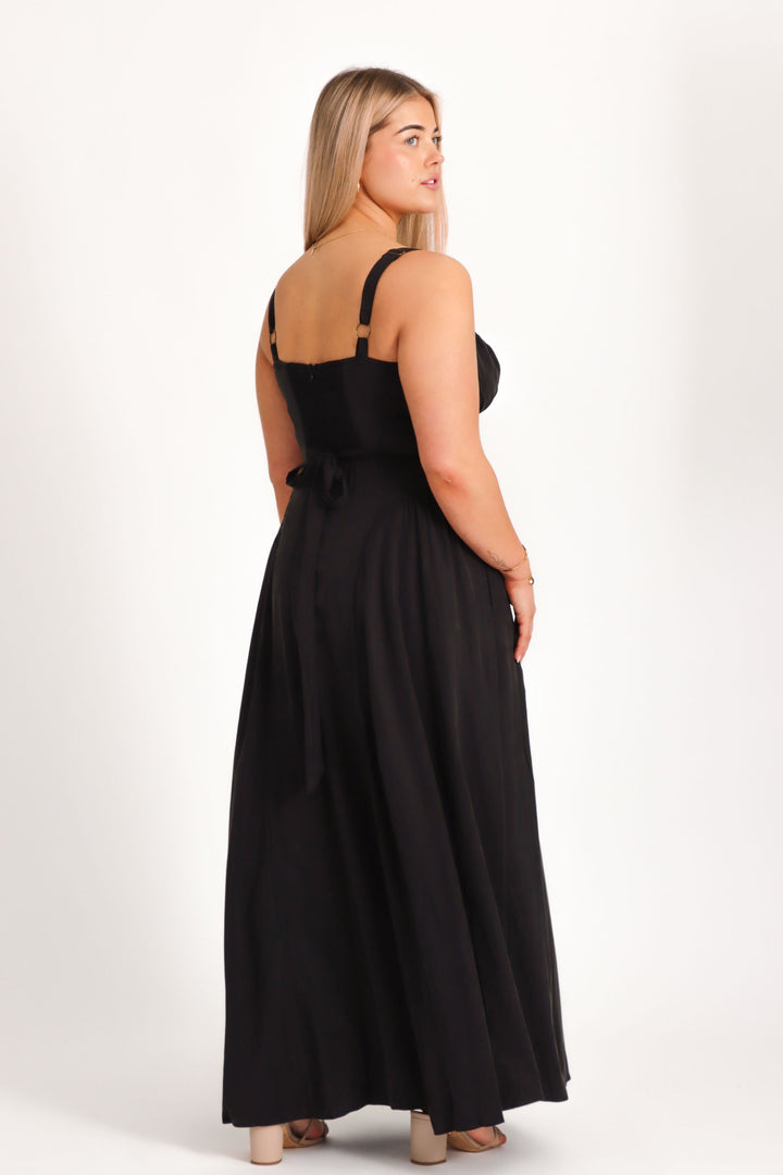 Bridgette Charcoal Black Dress