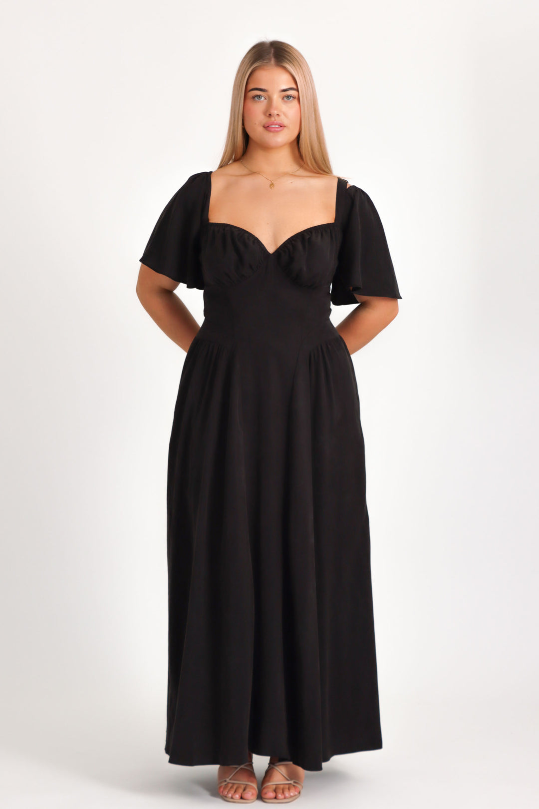 Bridgette Charcoal Black Dress