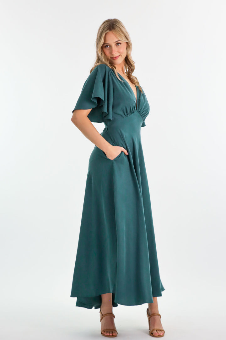 Athena Emerald Dress - Tencel