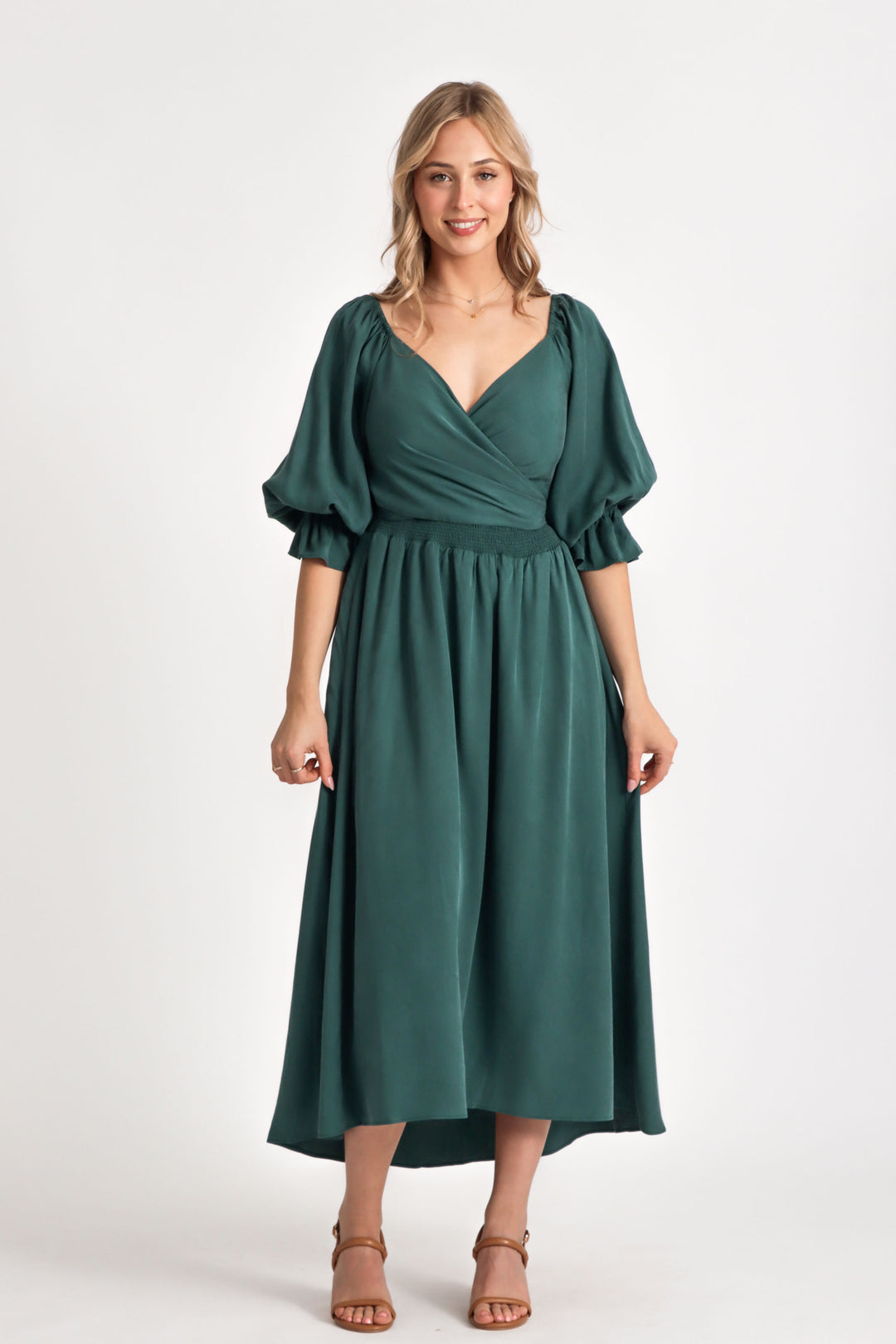 Charlotte Emerald Dress - Tencel