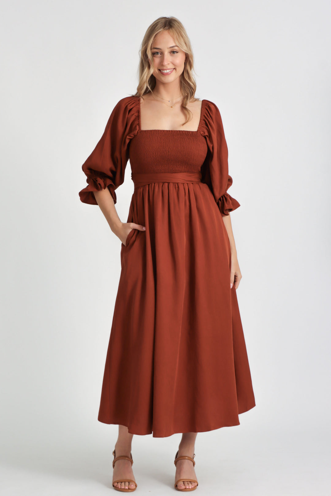 Charlotte Rust Dress