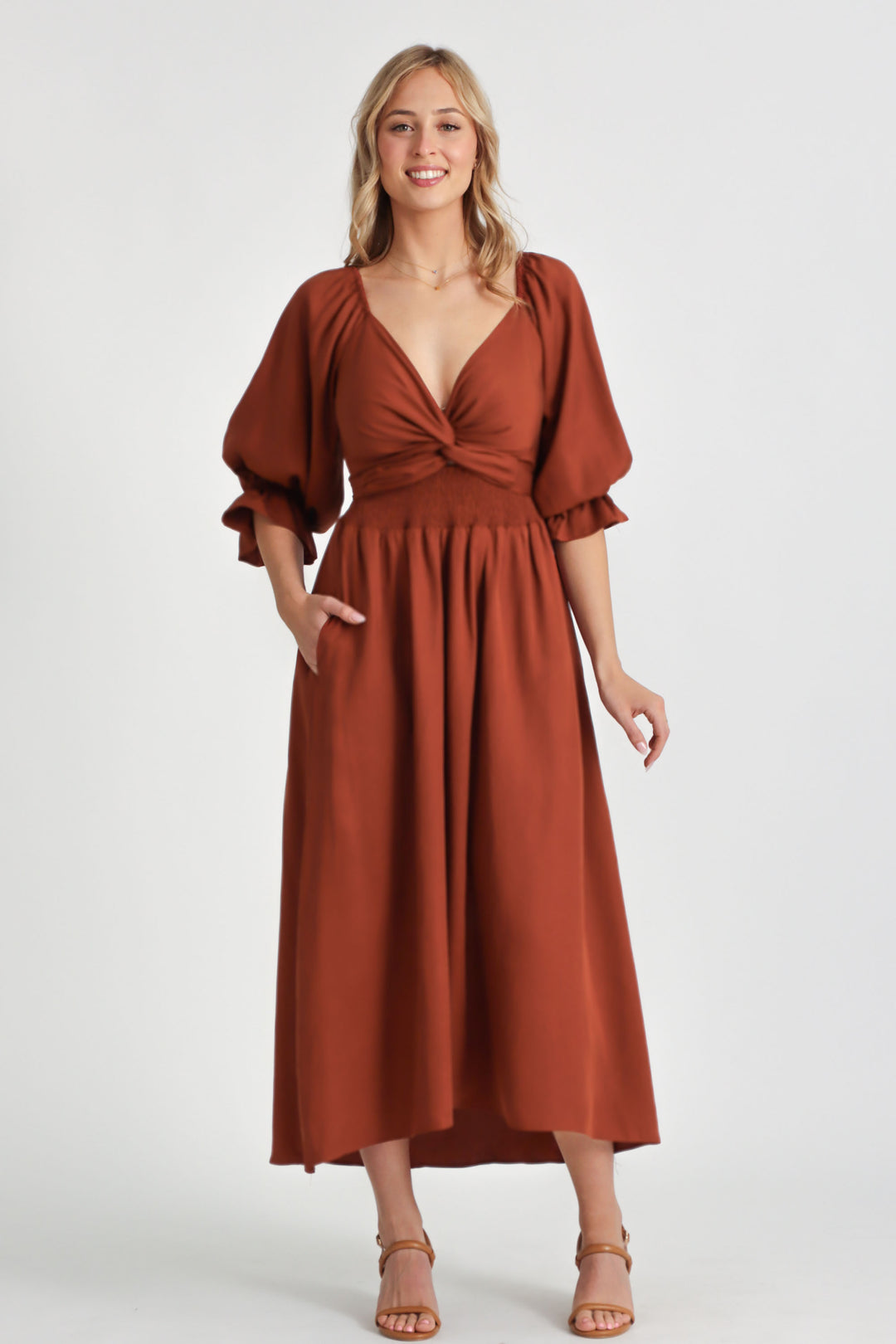 Charlotte Rust Dress