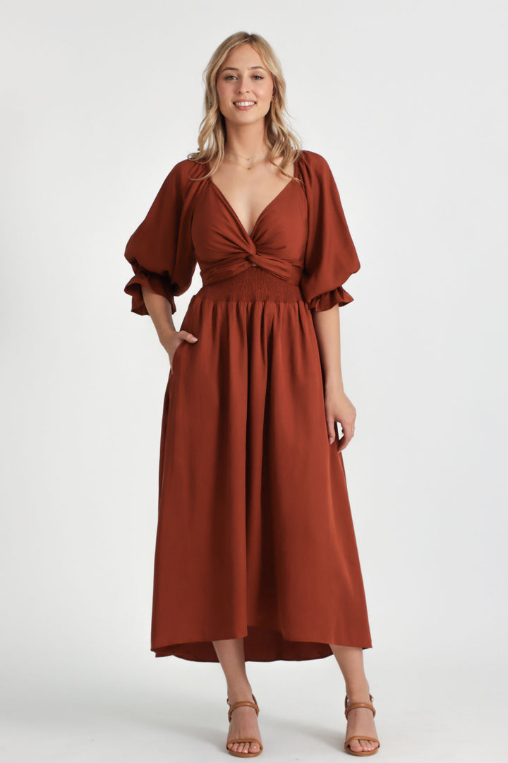 Charlotte Rust Dress