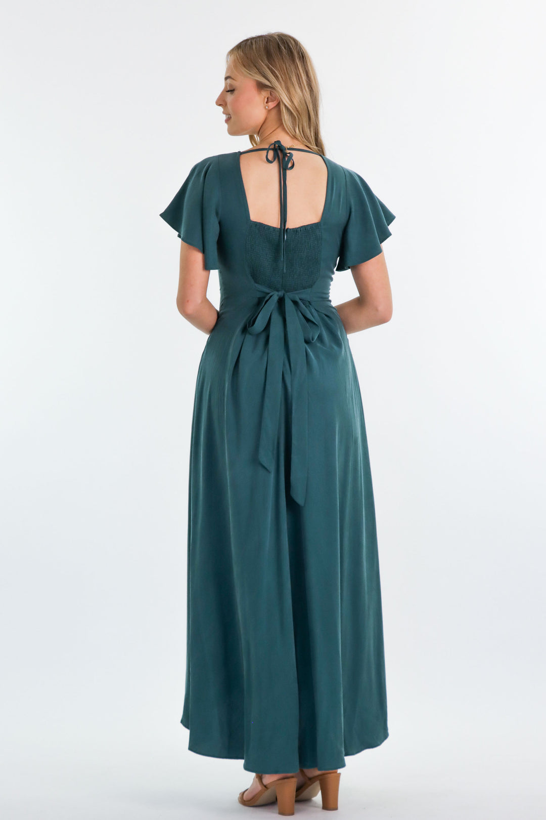 Adele Emerald Dress - Tencel