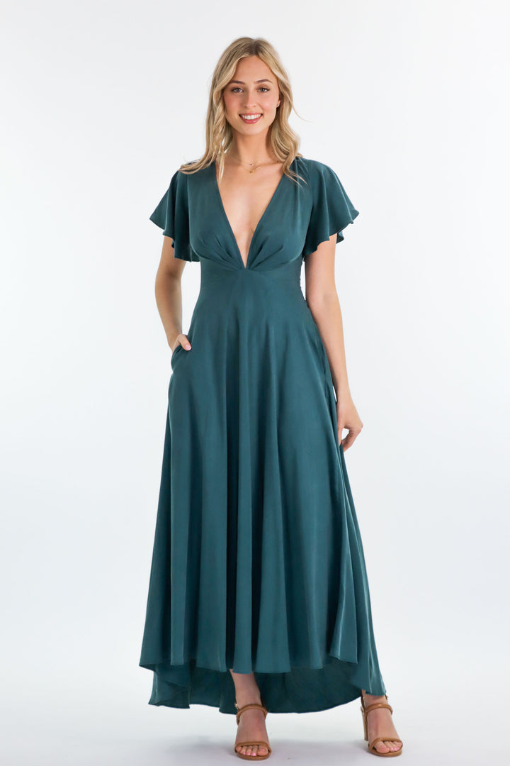 Adele Emerald Dress - Tencel