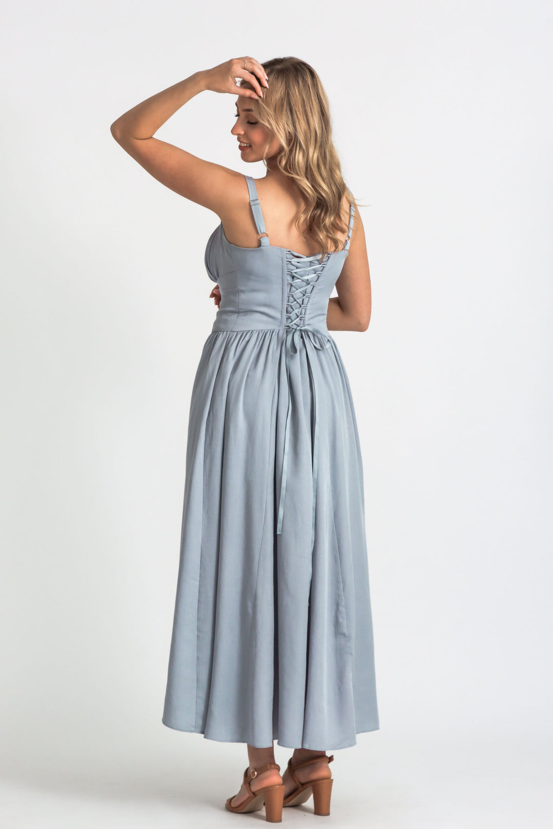 Delilah Soft Blue Dress - Tencel