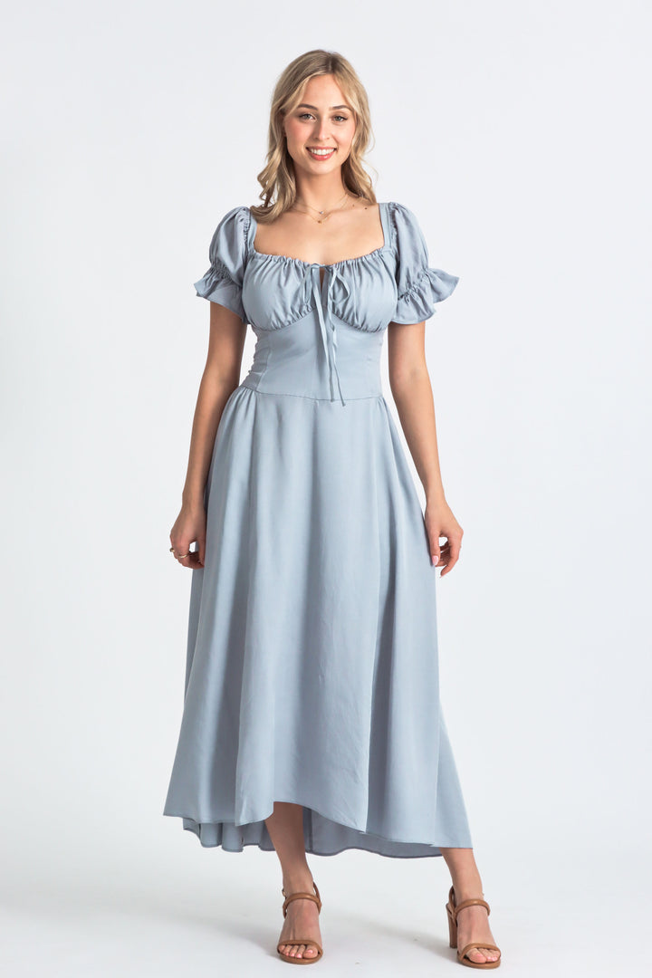 Delilah Soft Blue Dress - Tencel