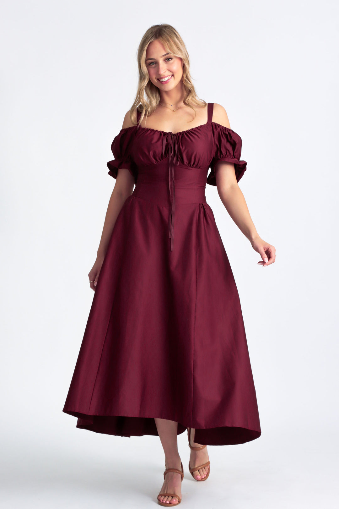 Delilah Plum Dress - Sateen