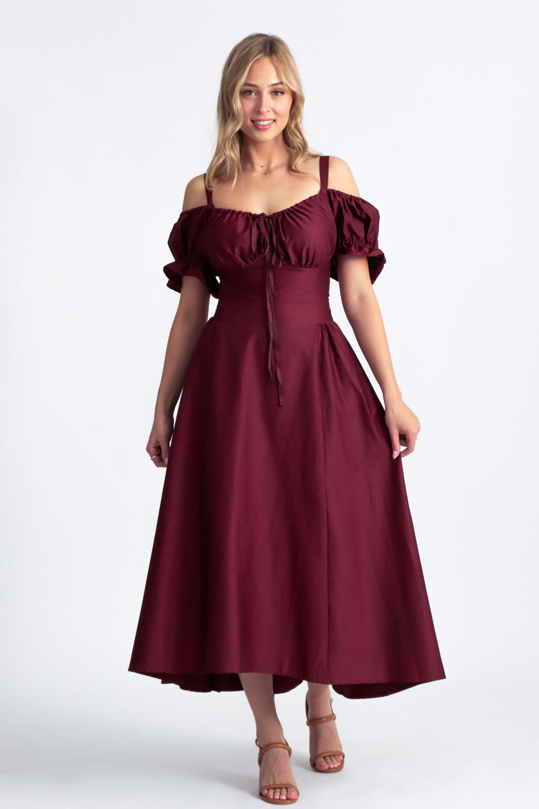 Delilah Plum Dress - Sateen