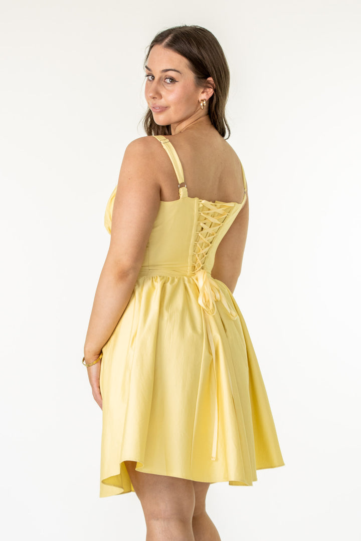 Layla Limoncello Dress - Sateen