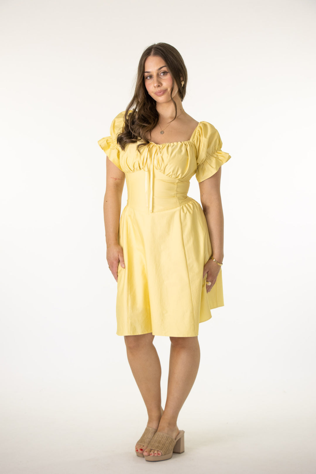 Layla Limoncello Dress - Sateen