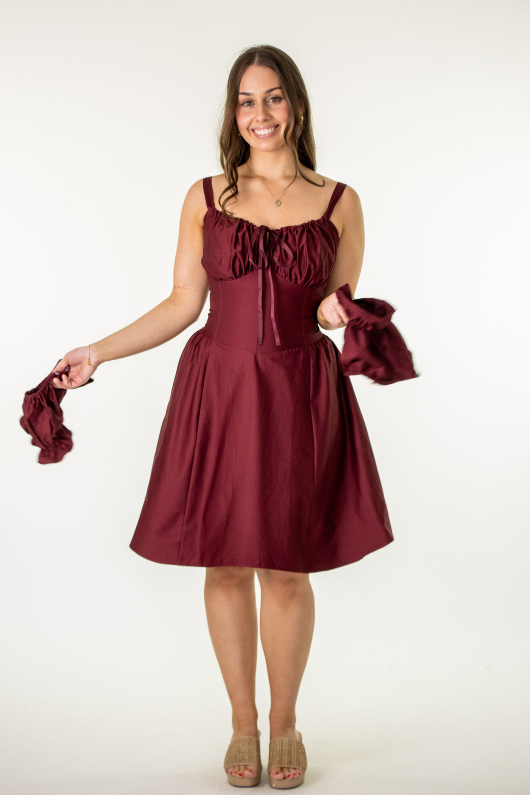 Layla Plum Dress - Sateen