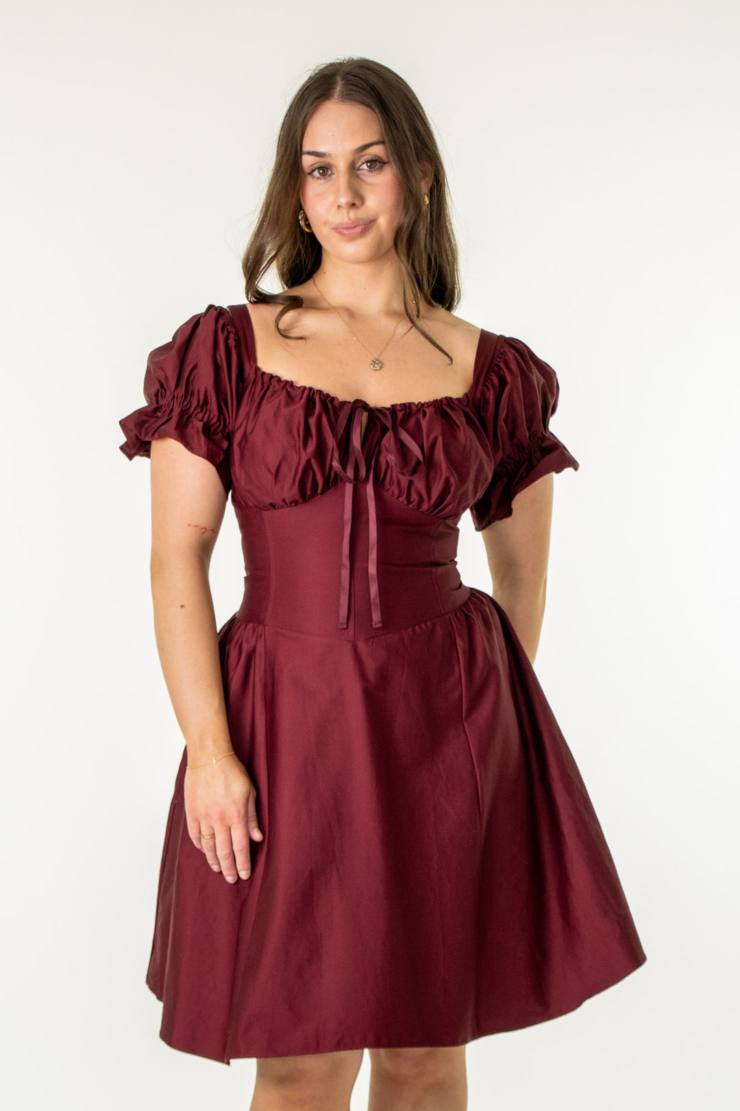 Layla Plum Dress - Sateen