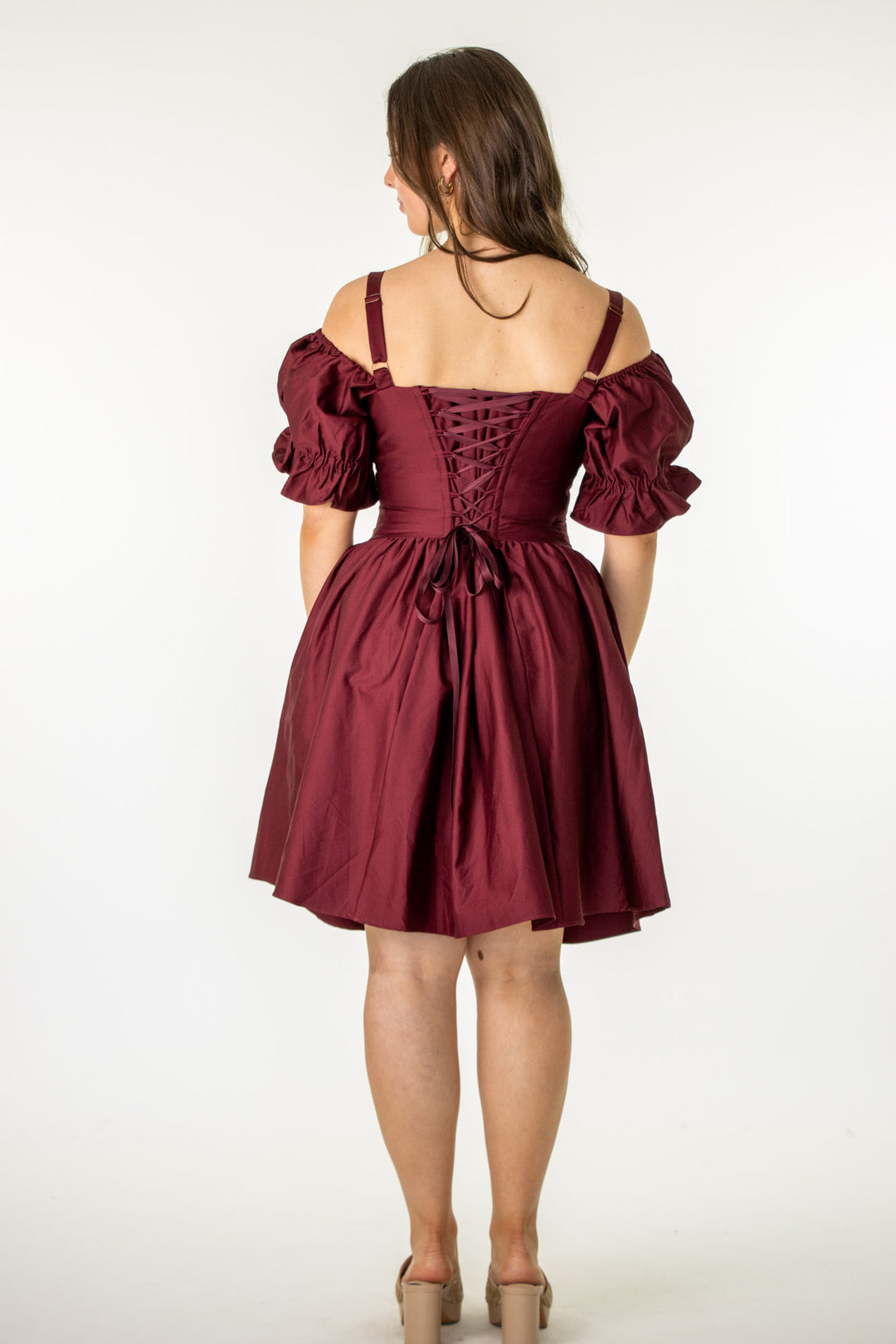 Layla Plum Dress - Sateen