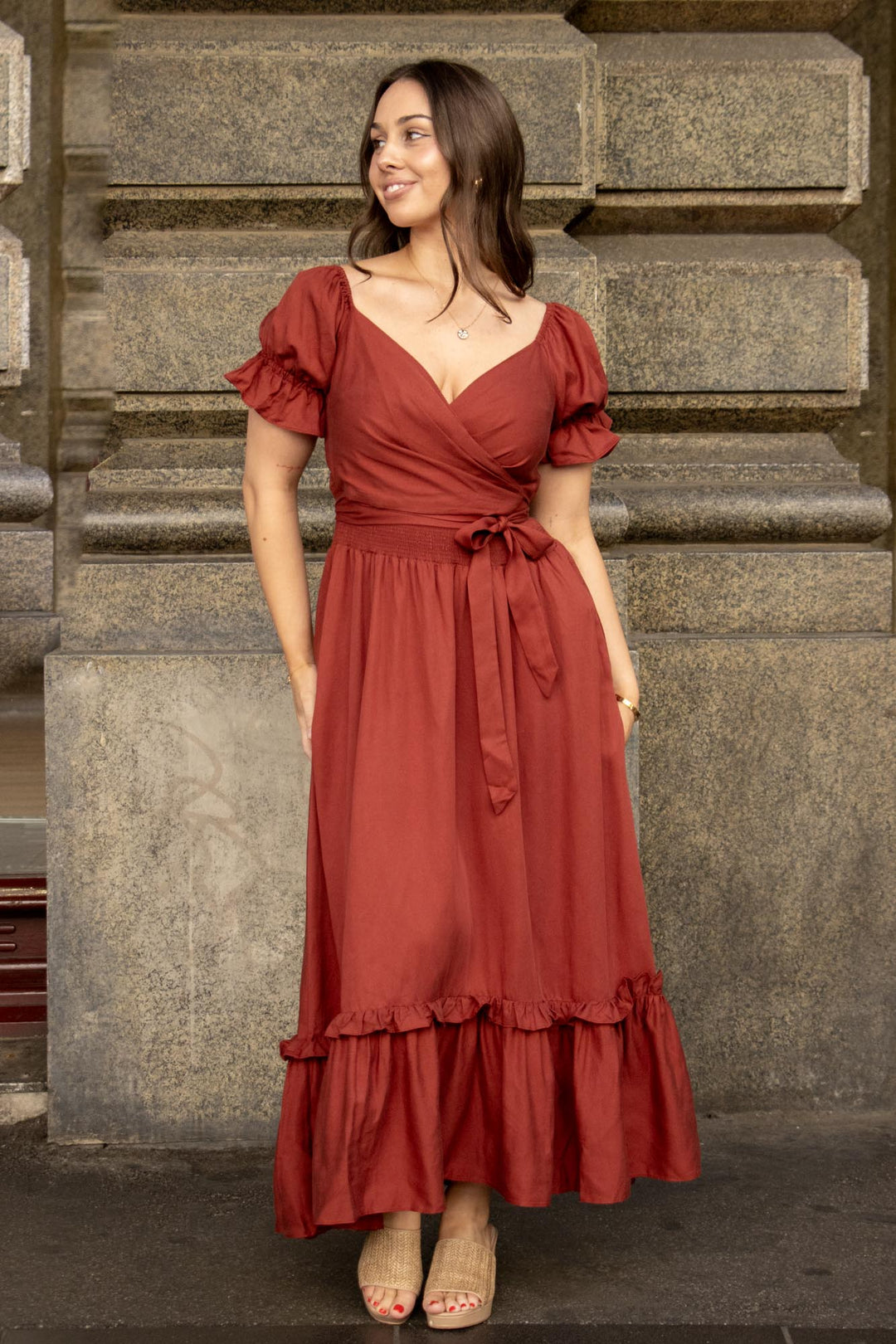 Marianne Wine Dress - Tencel