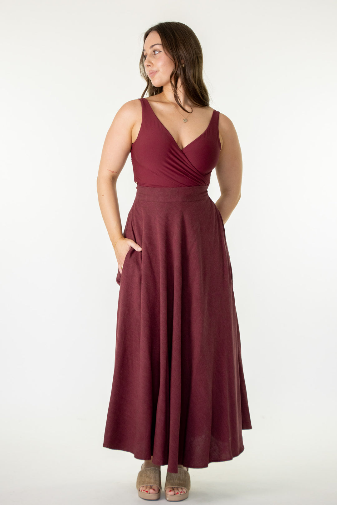 Grace Deep Mauve Skirt