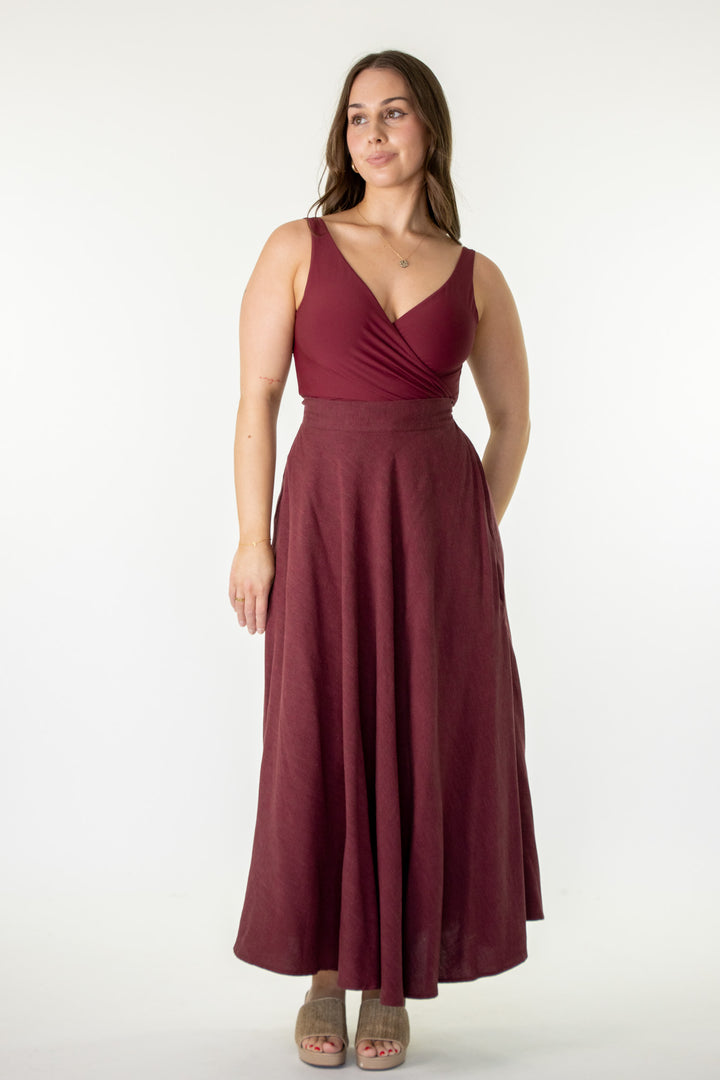 Grace Deep Mauve Skirt