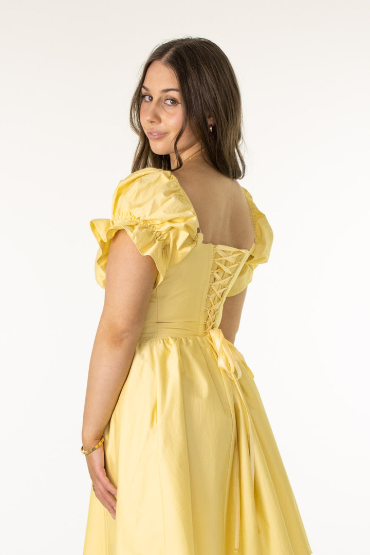 Delilah Limoncello Dress - Sateen