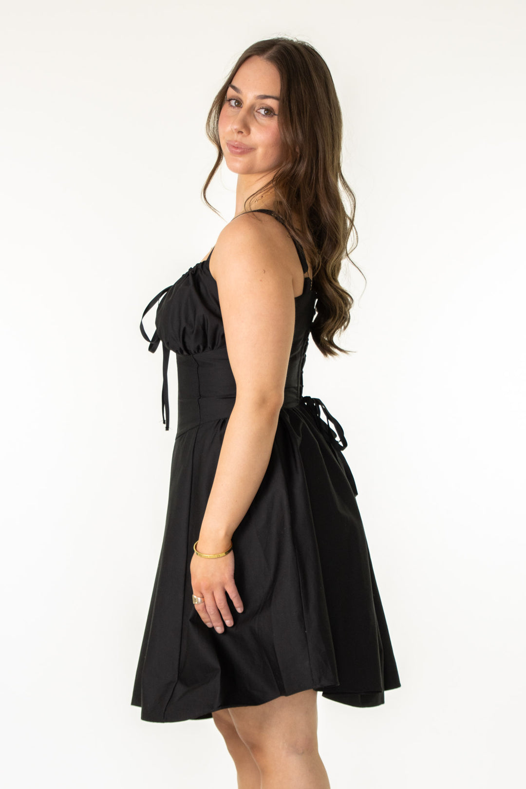 Layla Black Dress - Sateen