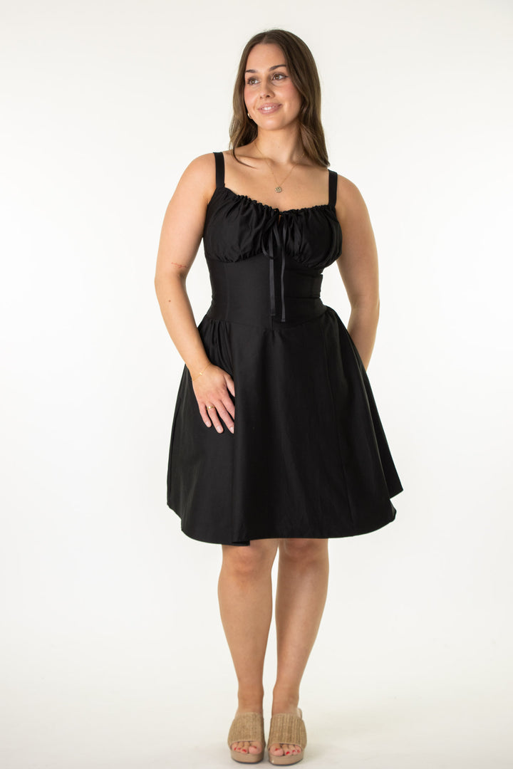 Layla Black Dress - Sateen