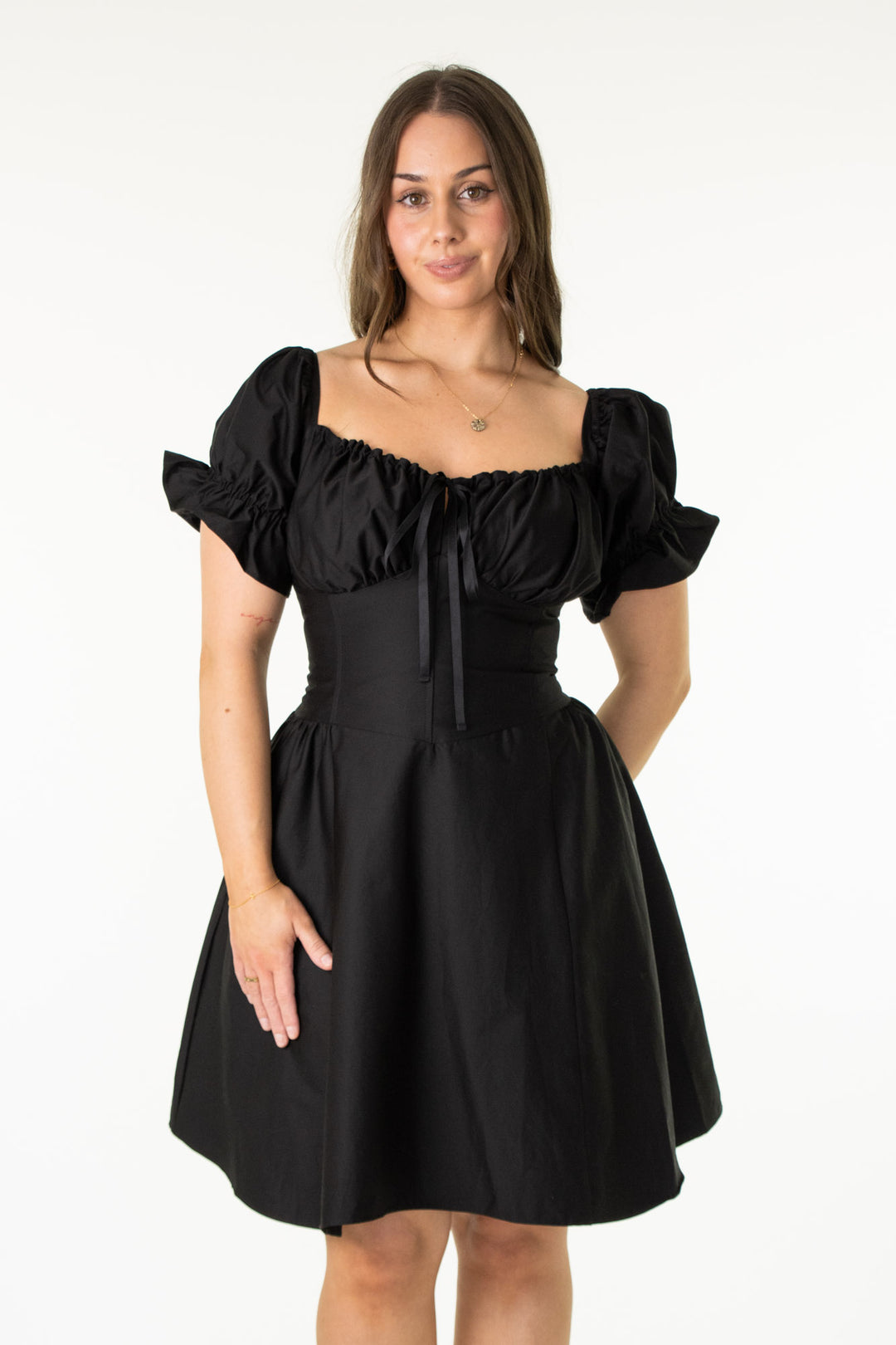 Layla Black Dress - Sateen