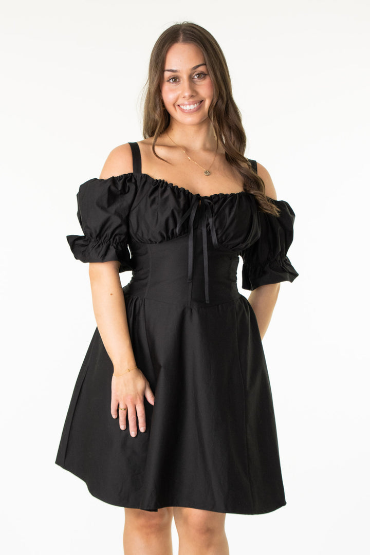 Layla Black Dress - Sateen