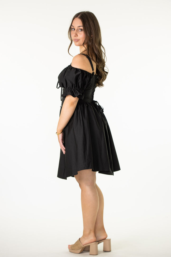 Layla Black Dress - Sateen