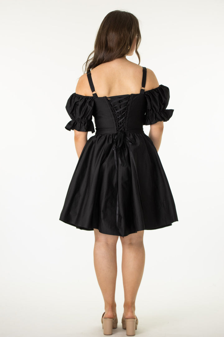 Layla Black Dress - Sateen