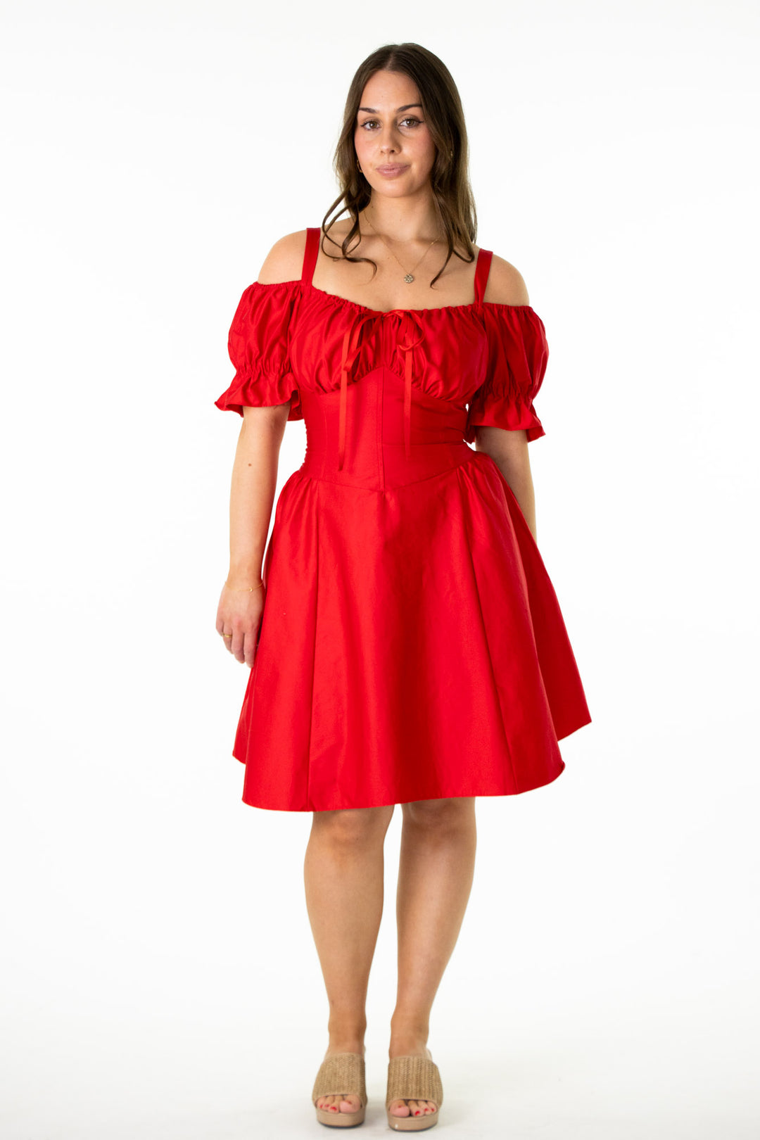 Layla Red Dress - Sateen