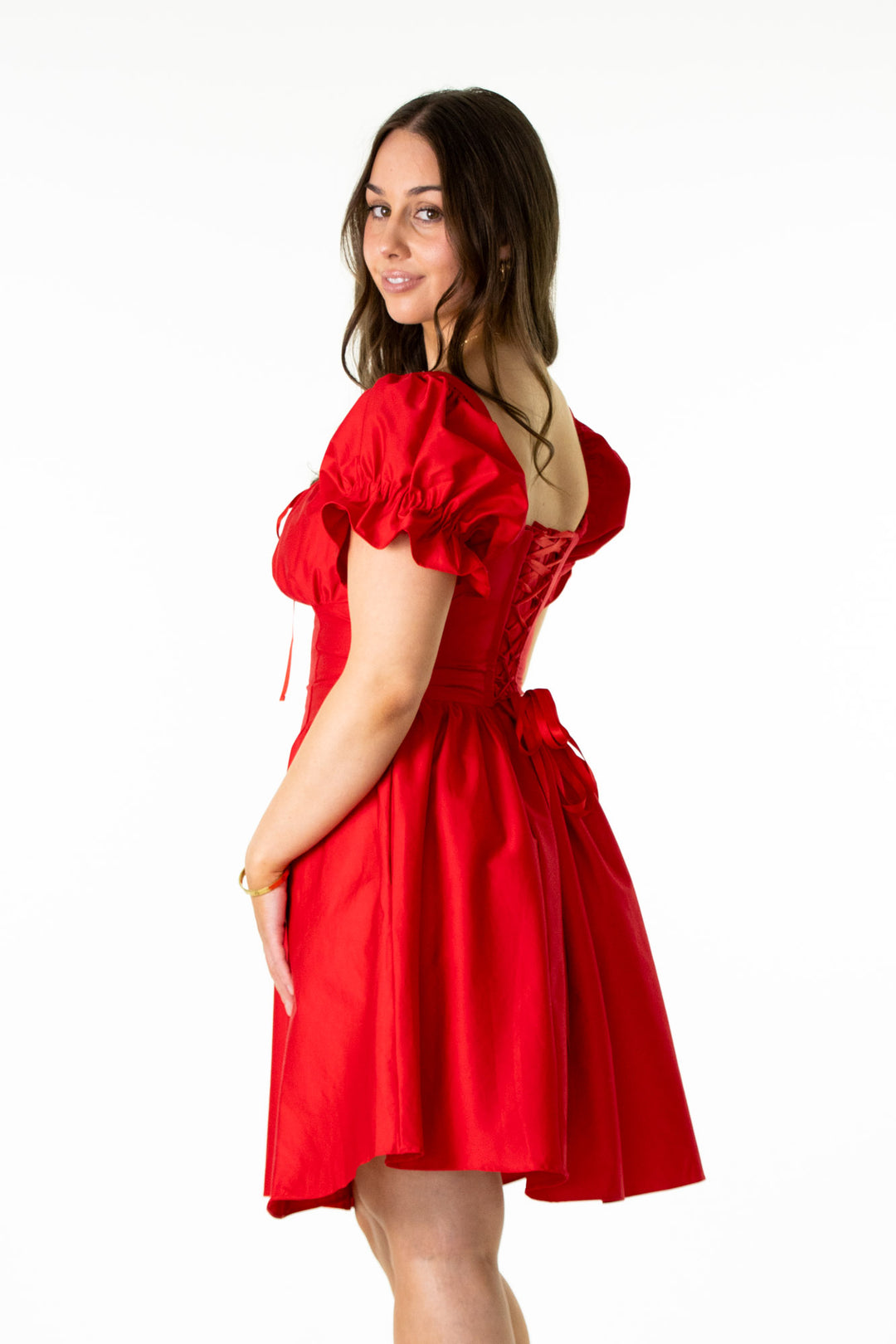 Layla Red Dress - Sateen