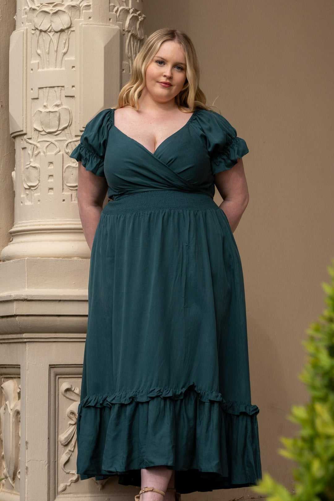 Marianne Emerald Dress - Tencel