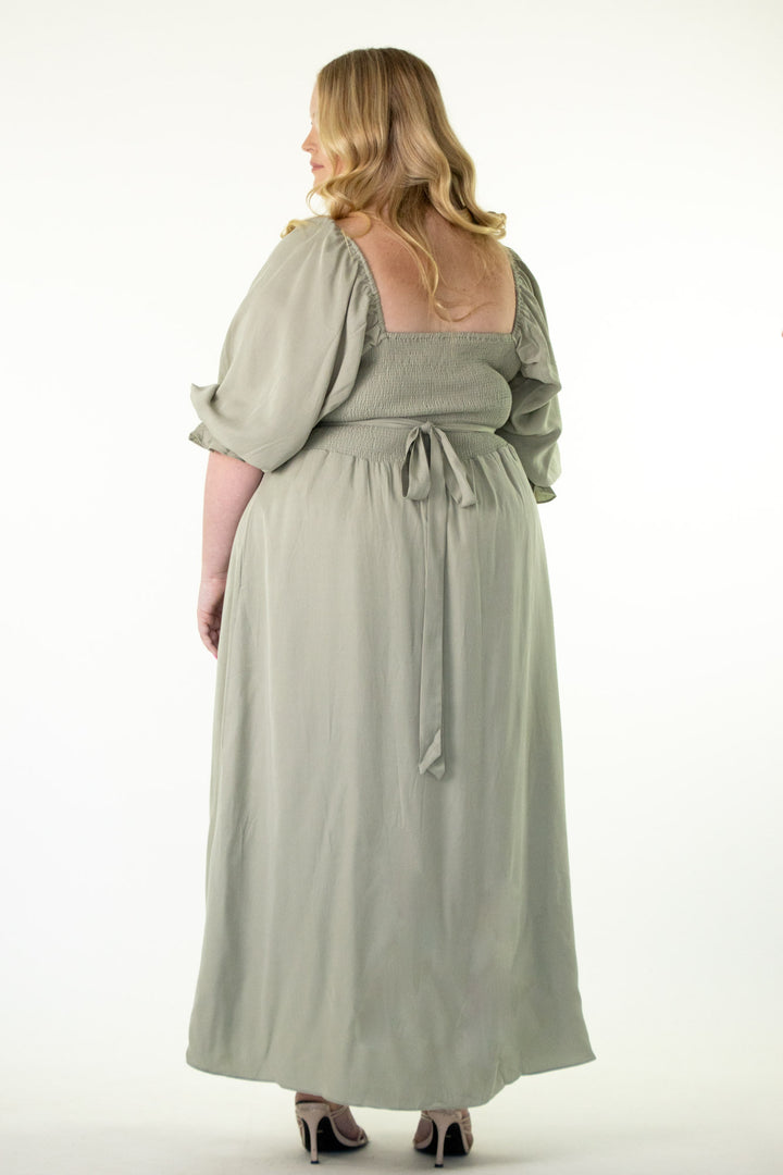 Charlotte Sage Green Dress - Tencel