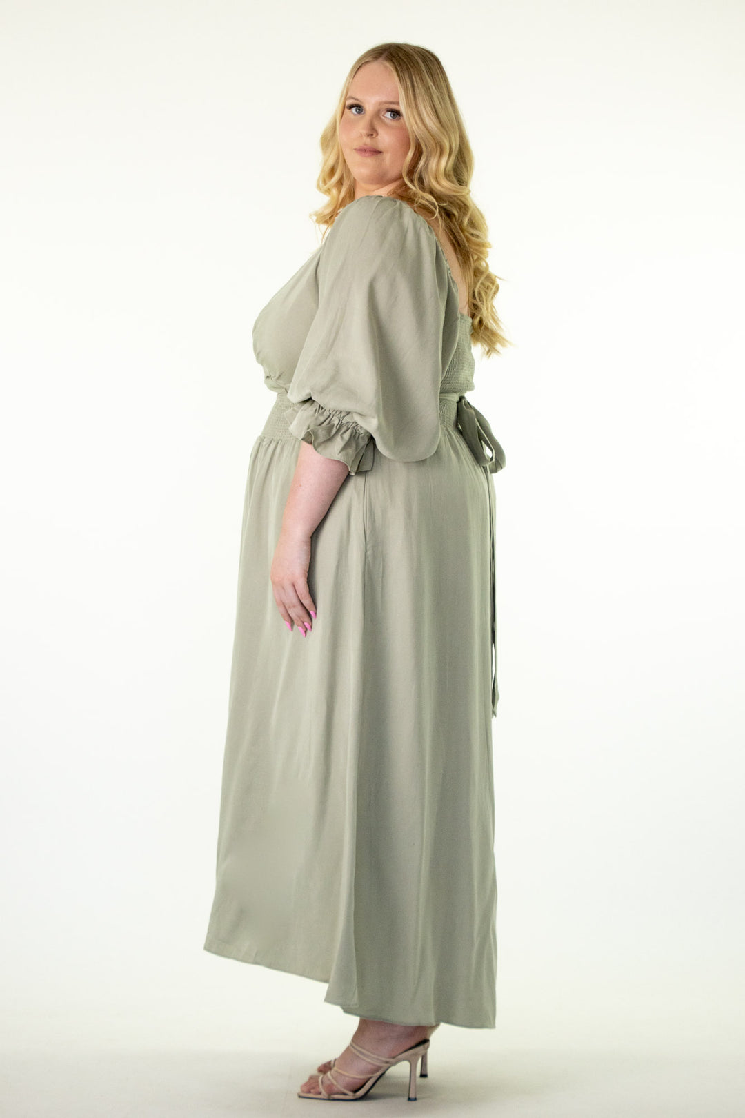 Charlotte Sage Green Dress - Tencel