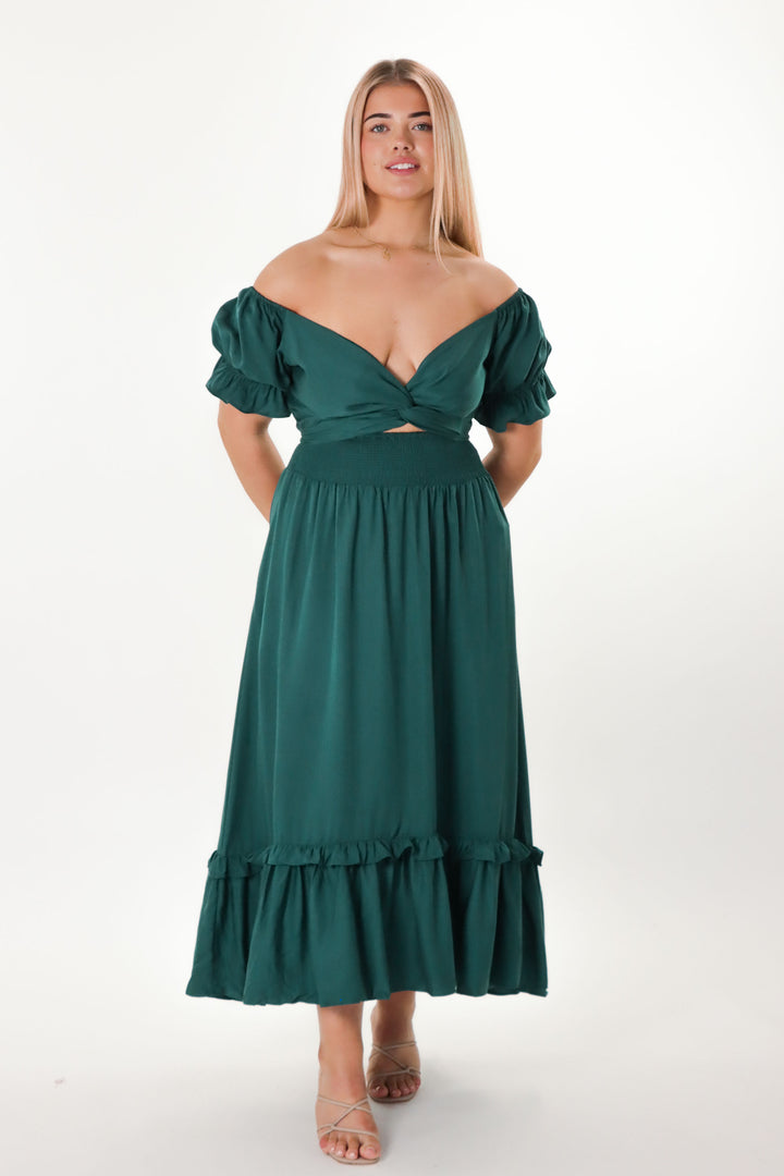 Marianne Emerald Dress - Tencel