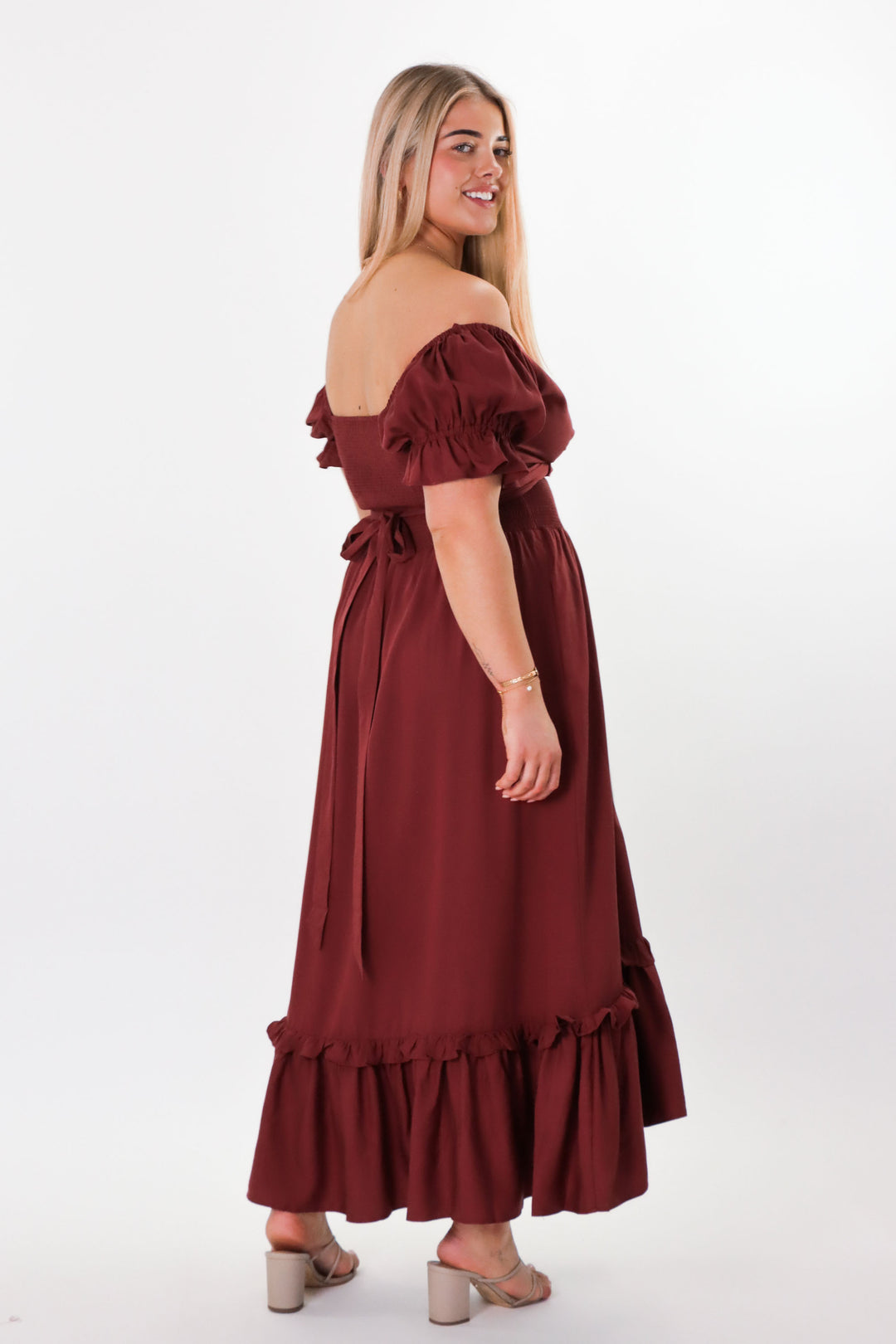 Marianne Wine Dress - Tencel