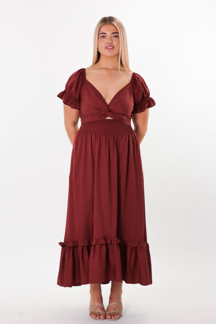 Marianne Wine Dress - Tencel