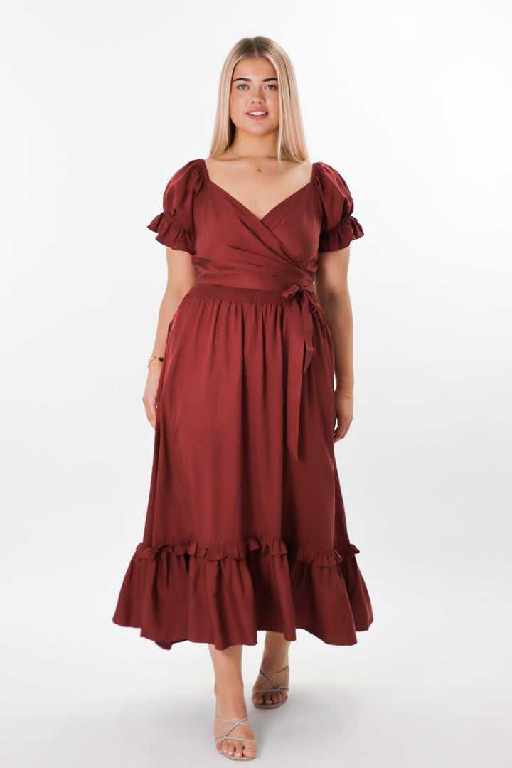 Marianne Wine Dress - Tencel