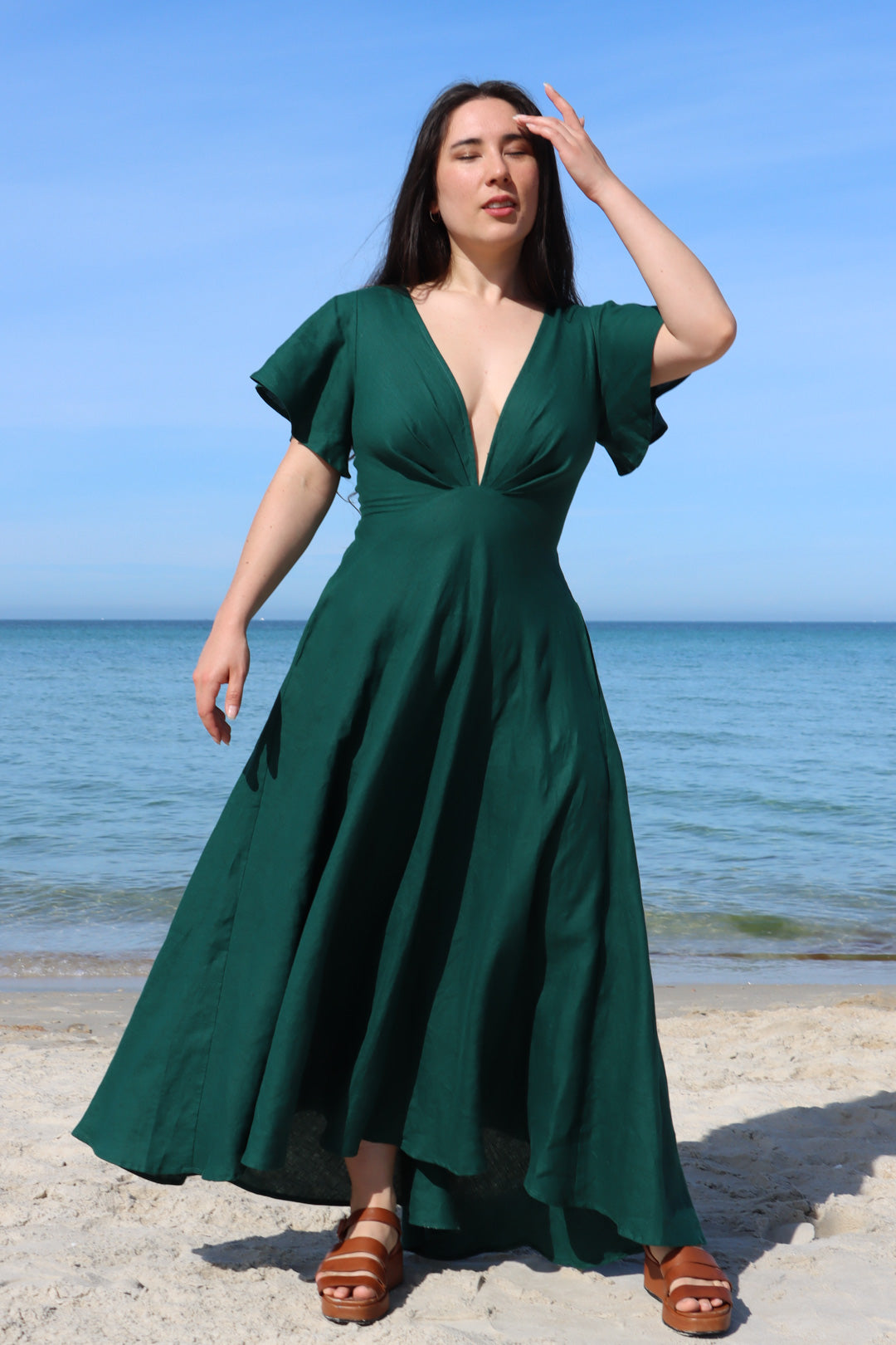 Adele Forest Green Dress